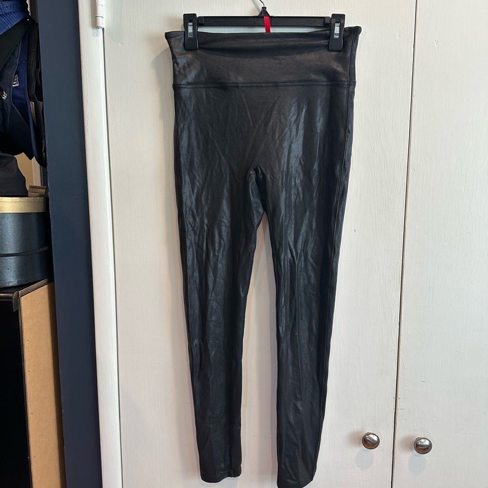 SPANX Shiny Black Leggings